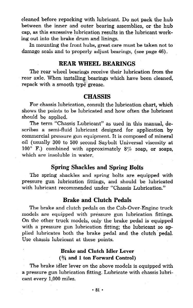 1951 Chevrolet Trucks Operators Manual Page 75